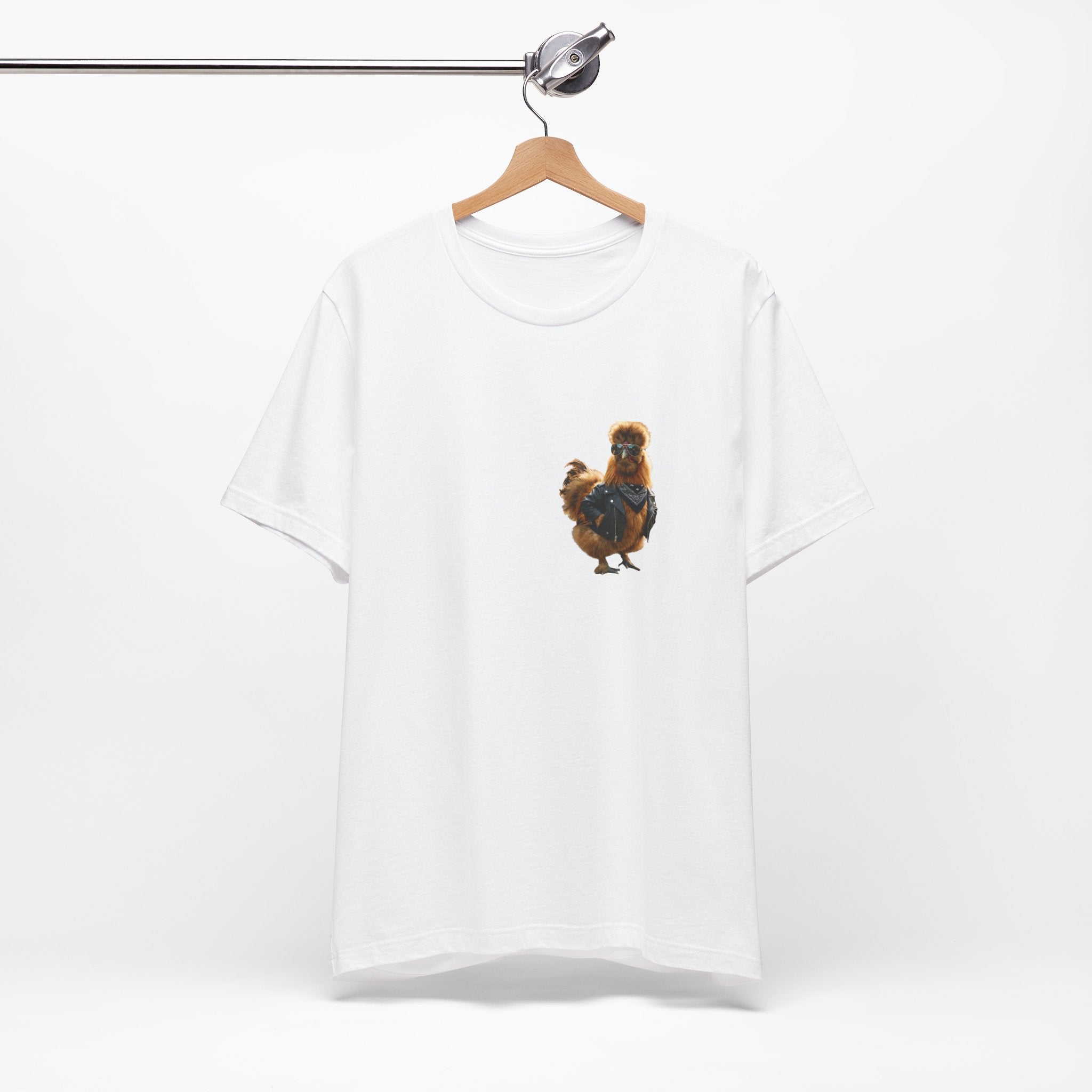 Chicken Graphic Tee — Cute Rooster Front & "CLUCK IT" Slogan Back