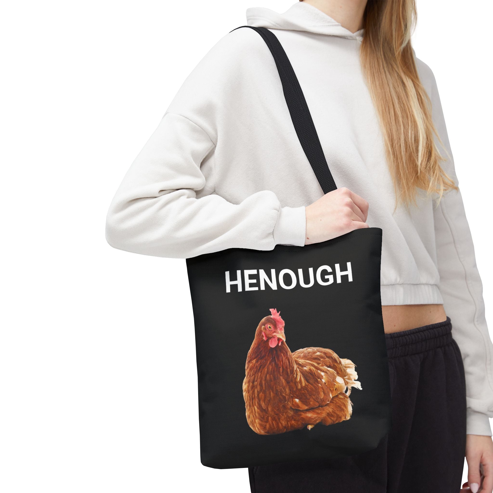 HENOUGH Chicken Tote Bag | Funny Chicken Tote | No Clucking Explaining | Farm Humor Tote Bag | Sassy Chicken Lover Gift