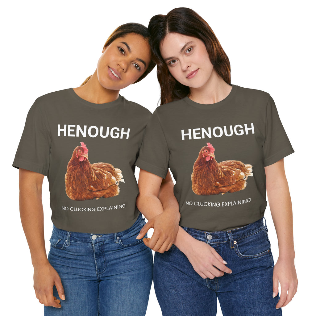 HENOUGH Chicken Shirt | Funny Chicken T-Shirt for Women | No Clucking Explaining | Farm Humor Graphic Tee | Sassy Chicken Lover Gift