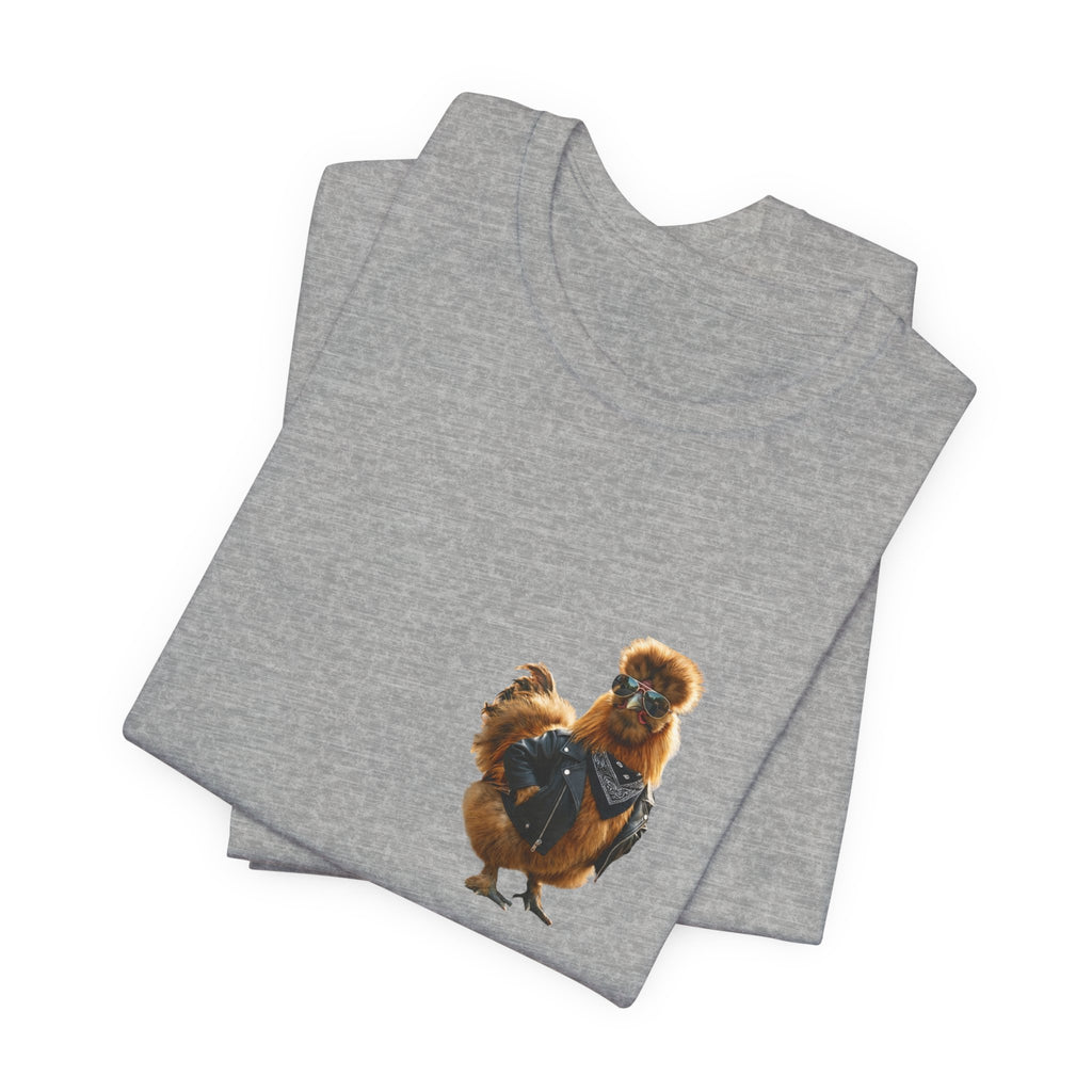 Chicken Graphic Tee — Cute Rooster Front & "CLUCK IT" Slogan Back