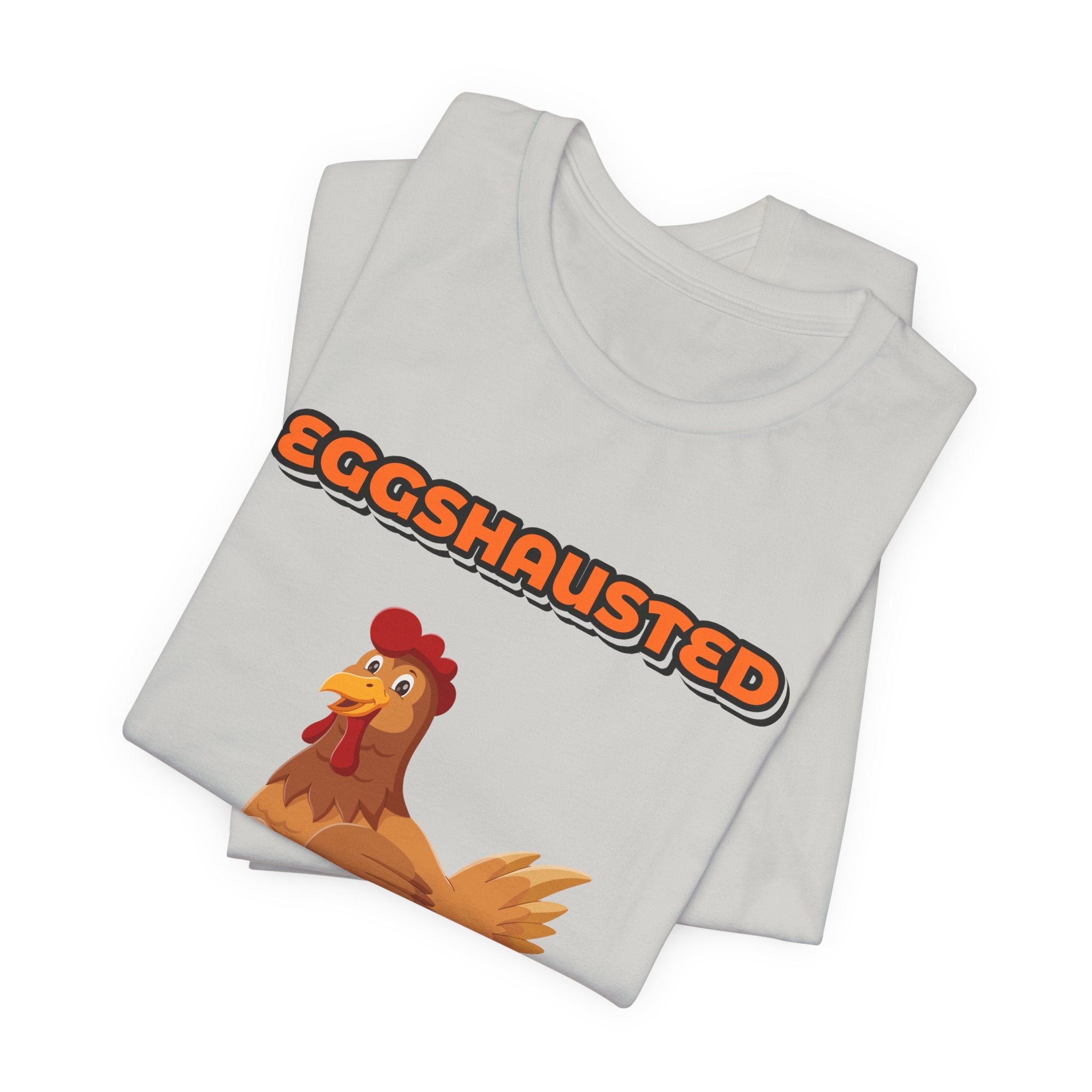 Eggshausted But Still Laying Eggs Shirt | Funny Chicken T-Shirt | Tired Mom Humor | Farm Life Graphic Tee | Gift for Hardworking Women