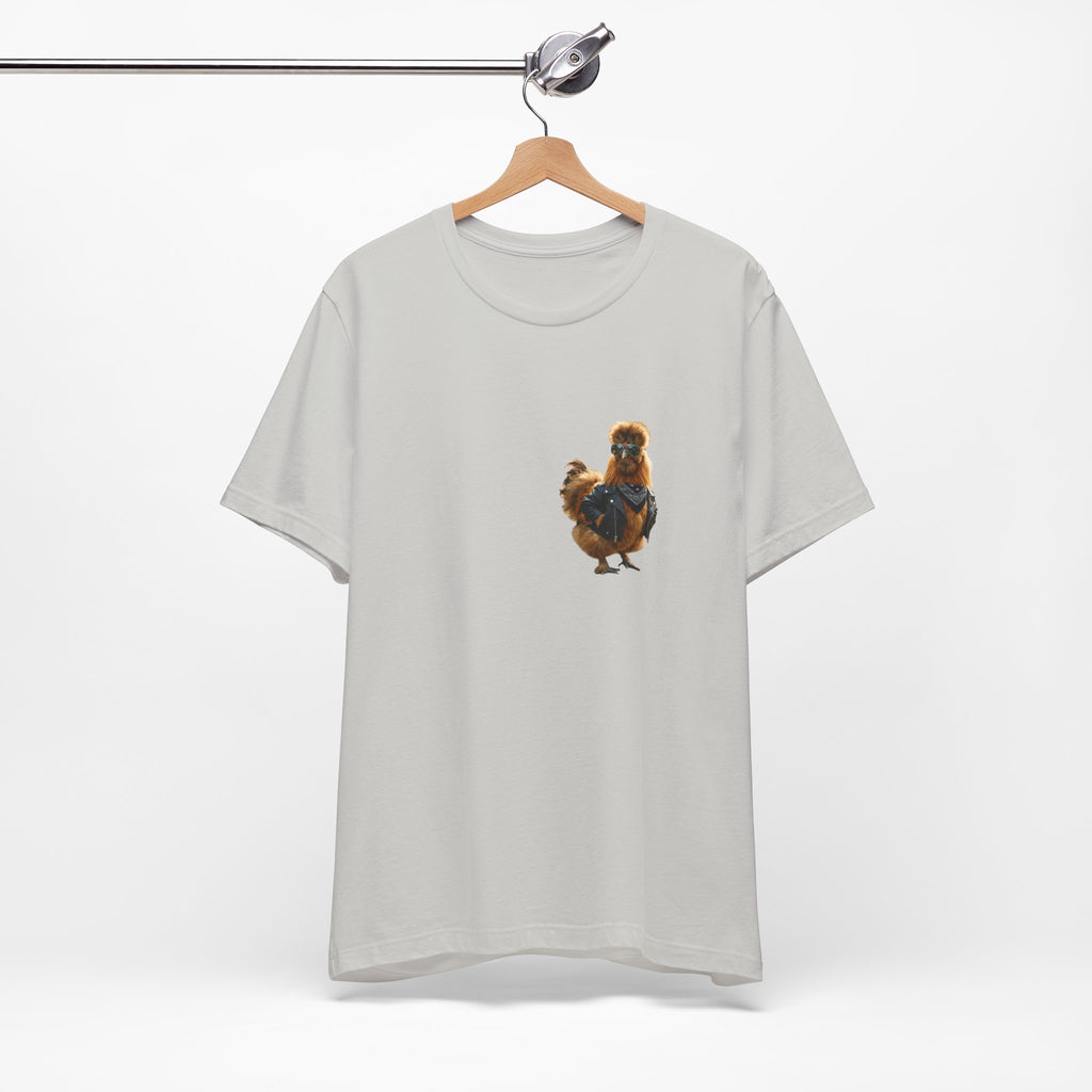 Chicken Graphic Tee — Cute Rooster Front & "CLUCK IT" Slogan Back