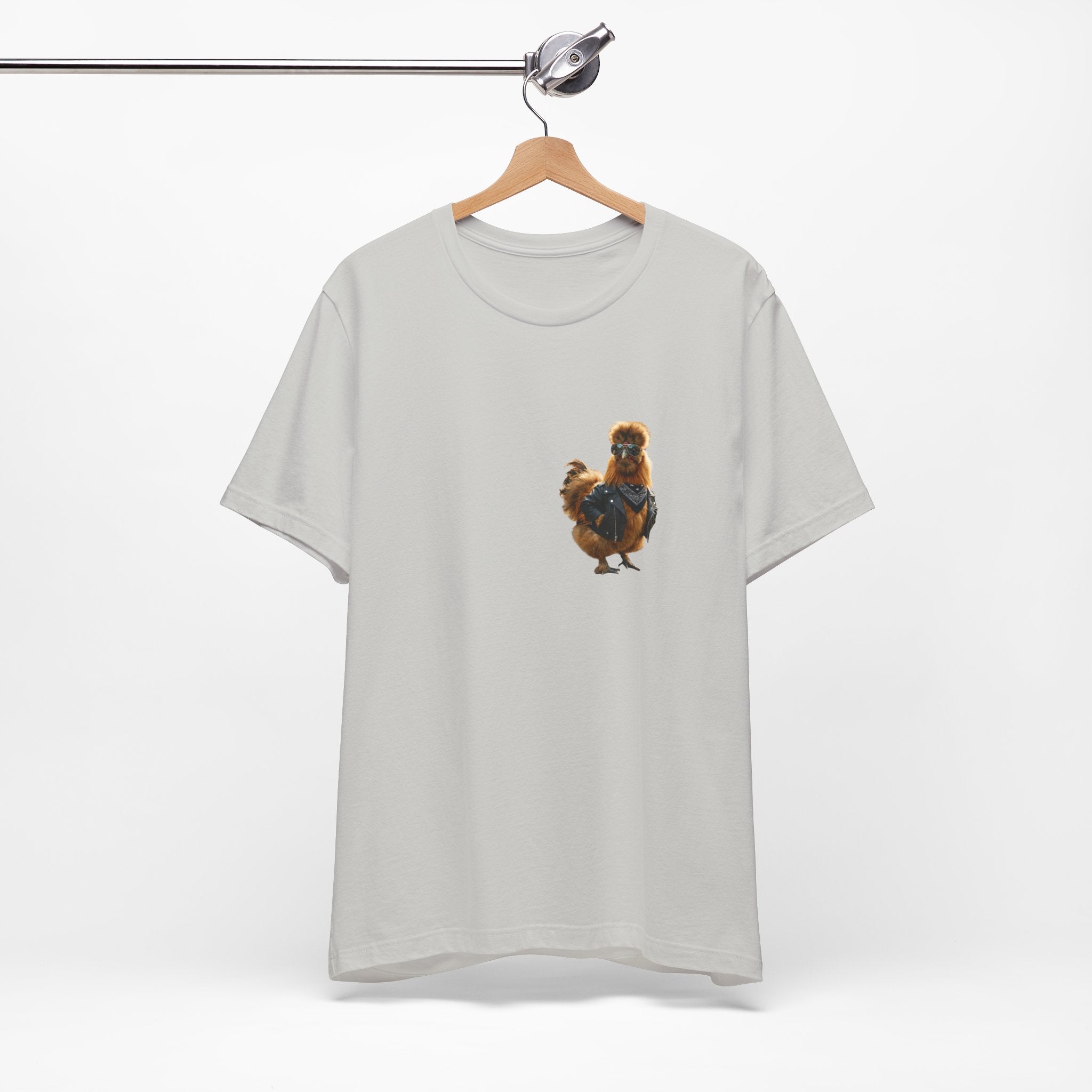 Chicken Graphic Tee — Cute Rooster Front & "CLUCK IT" Slogan Back
