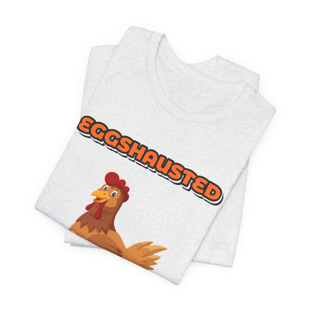 Eggshausted But Still Laying Eggs Shirt | Funny Chicken T-Shirt | Tired Mom Humor | Farm Life Graphic Tee | Gift for Hardworking Women