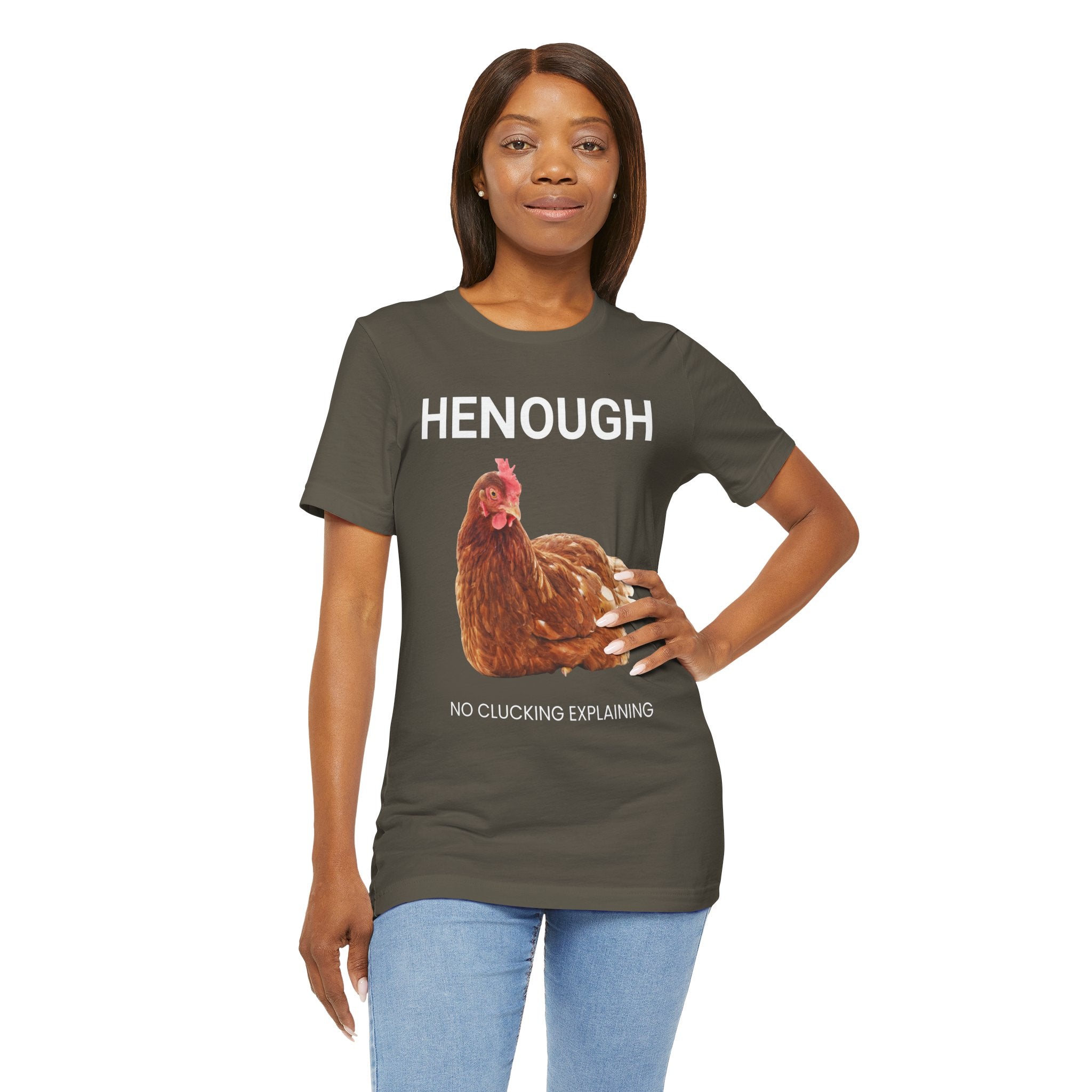 HENOUGH Chicken Shirt | Funny Chicken T-Shirt for Women | No Clucking Explaining | Farm Humor Graphic Tee | Sassy Chicken Lover Gift