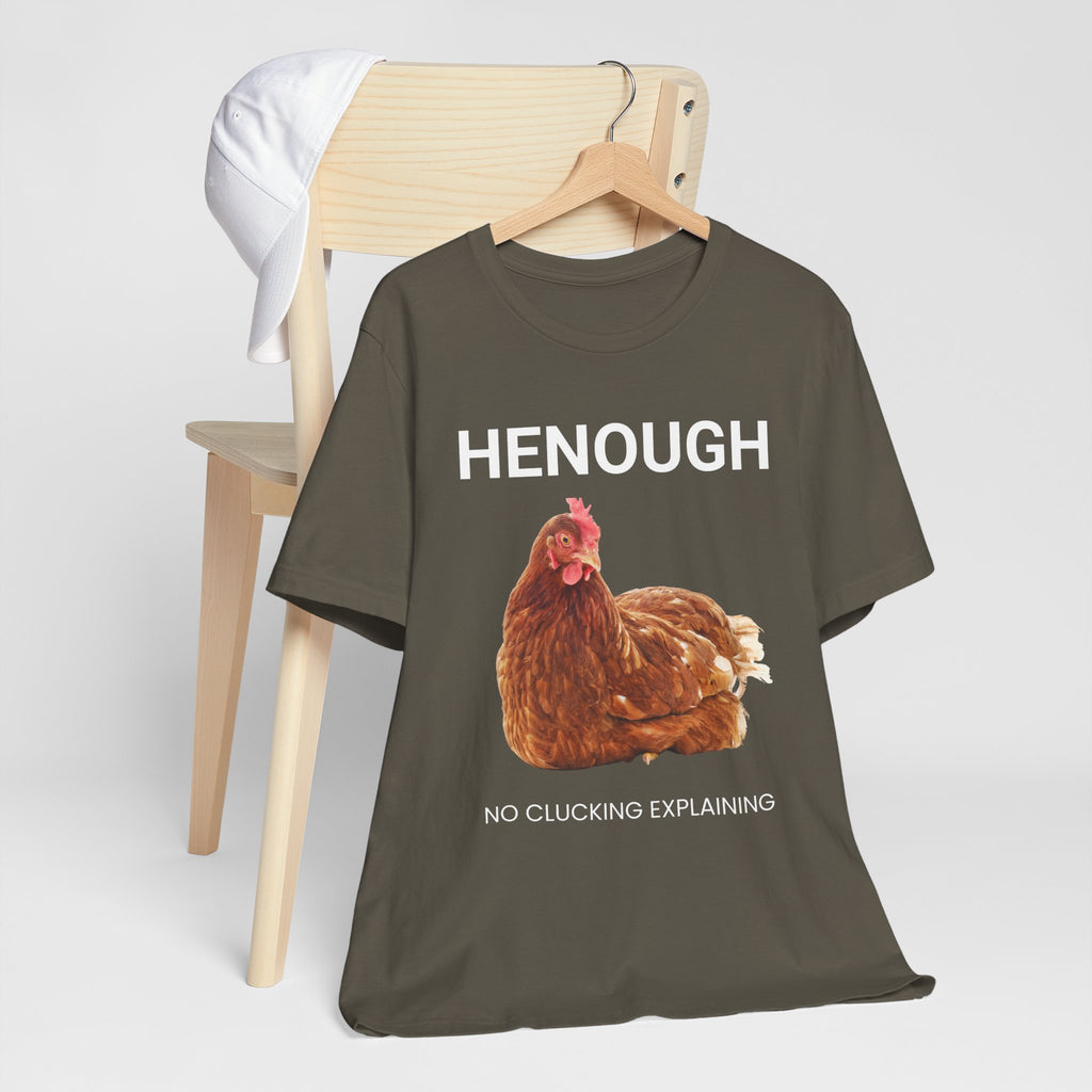 HENOUGH Chicken Shirt | Funny Chicken T-Shirt for Women | No Clucking Explaining | Farm Humor Graphic Tee | Sassy Chicken Lover Gift
