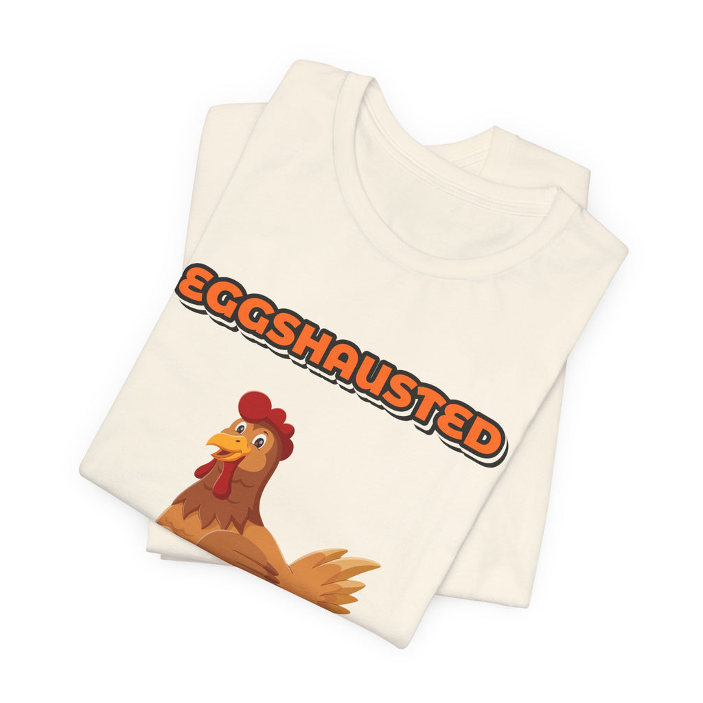 Eggshausted But Still Laying Eggs Shirt | Funny Chicken T-Shirt | Tired Mom Humor | Farm Life Graphic Tee | Gift for Hardworking Women