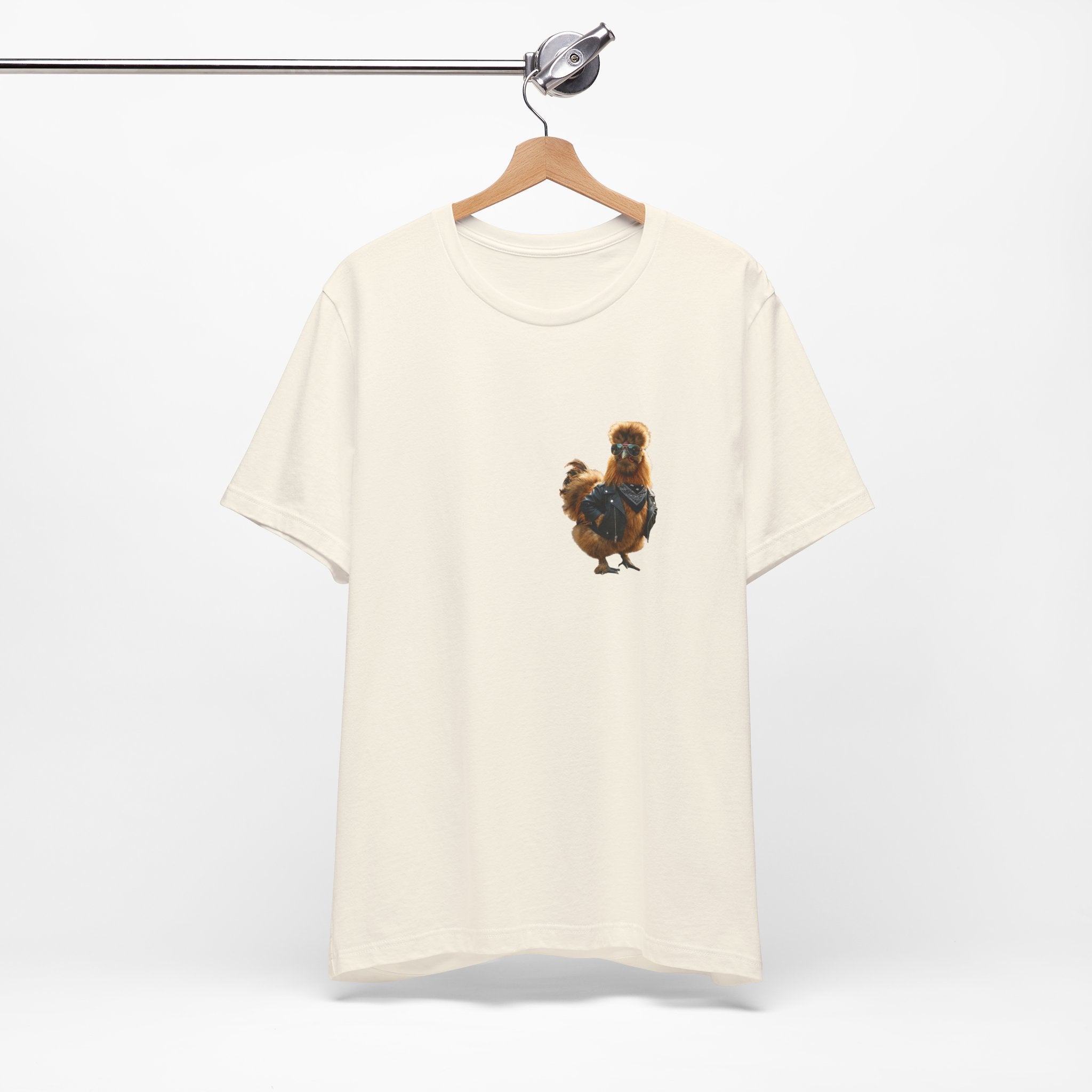Chicken Graphic Tee — Cute Rooster Front & "CLUCK IT" Slogan Back