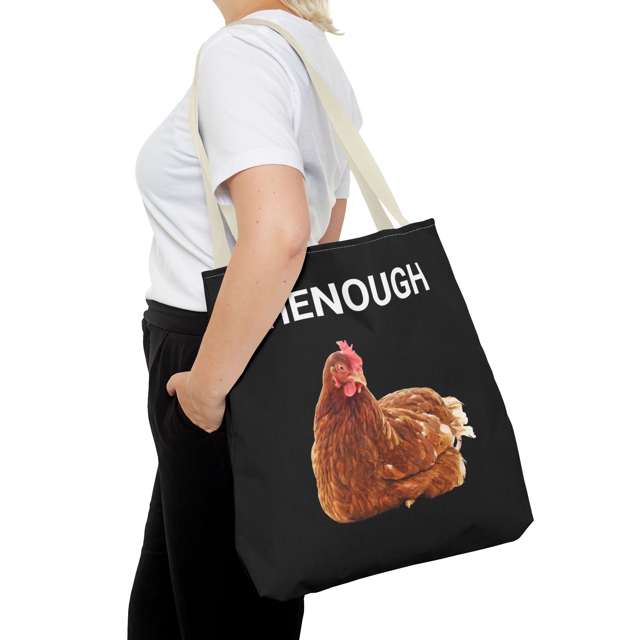 HENOUGH Chicken Tote Bag | Funny Chicken Tote | No Clucking Explaining | Farm Humor Tote Bag | Sassy Chicken Lover Gift