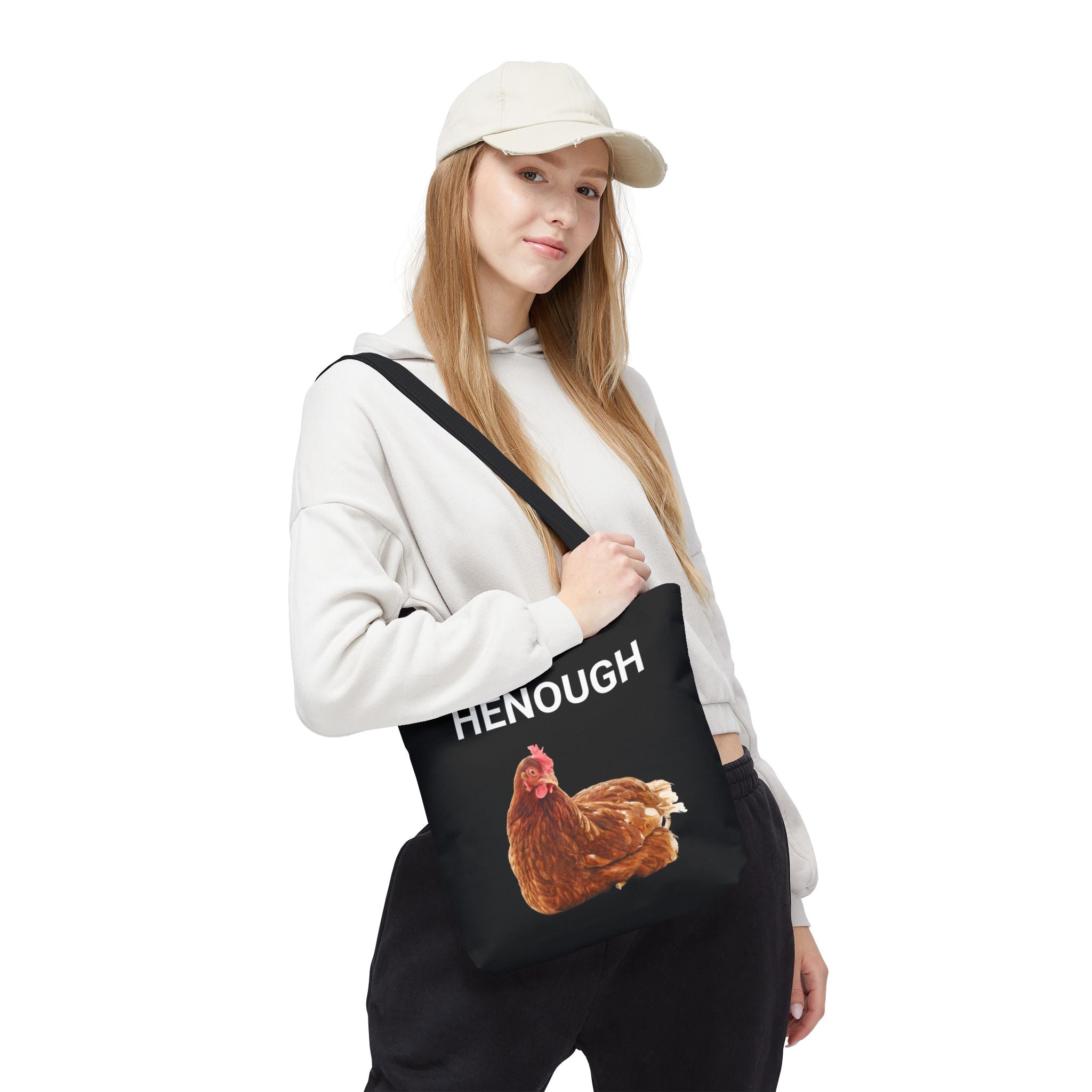 HENOUGH Chicken Tote Bag | Funny Chicken Tote | No Clucking Explaining | Farm Humor Tote Bag | Sassy Chicken Lover Gift