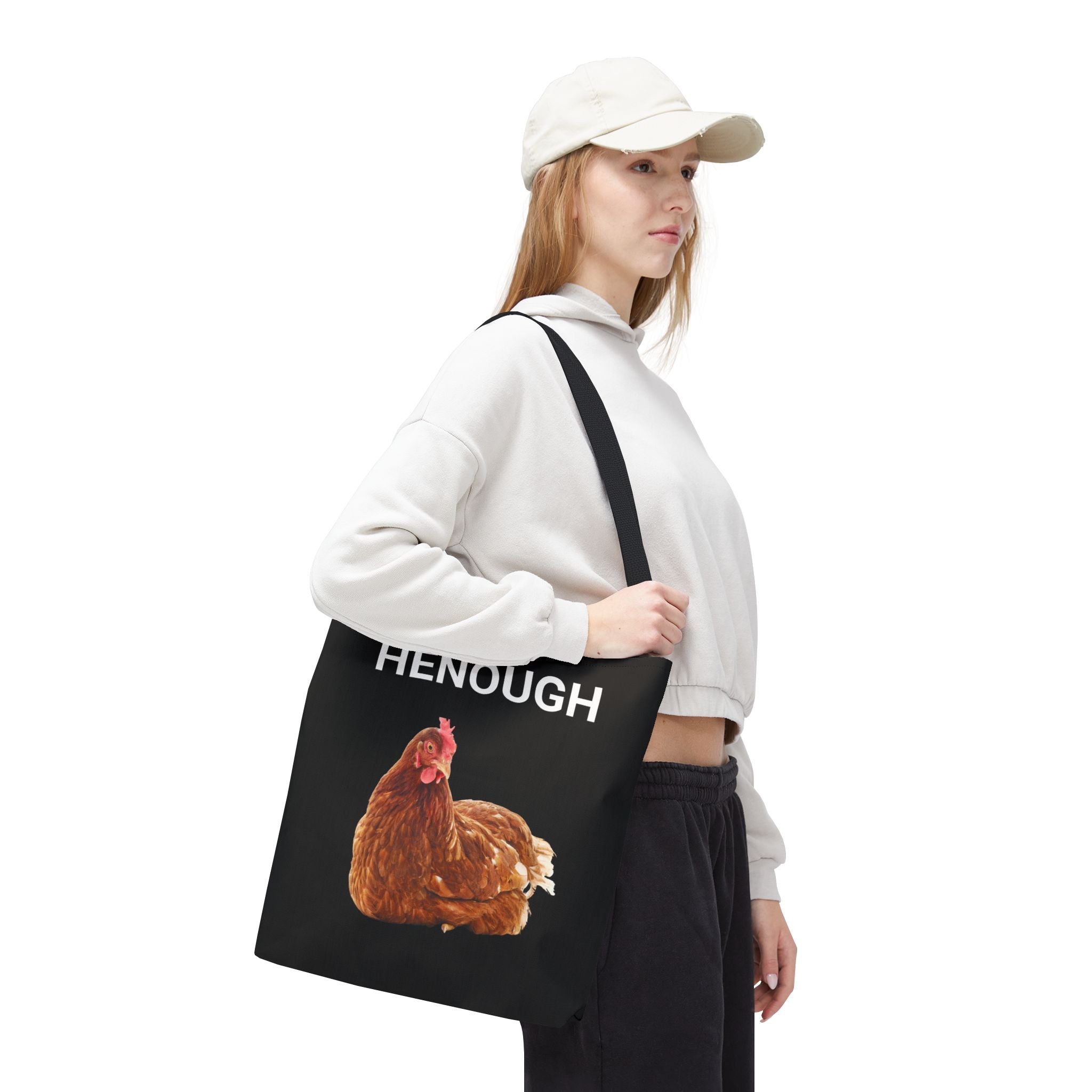 HENOUGH Chicken Tote Bag | Funny Chicken Tote | No Clucking Explaining | Farm Humor Tote Bag | Sassy Chicken Lover Gift