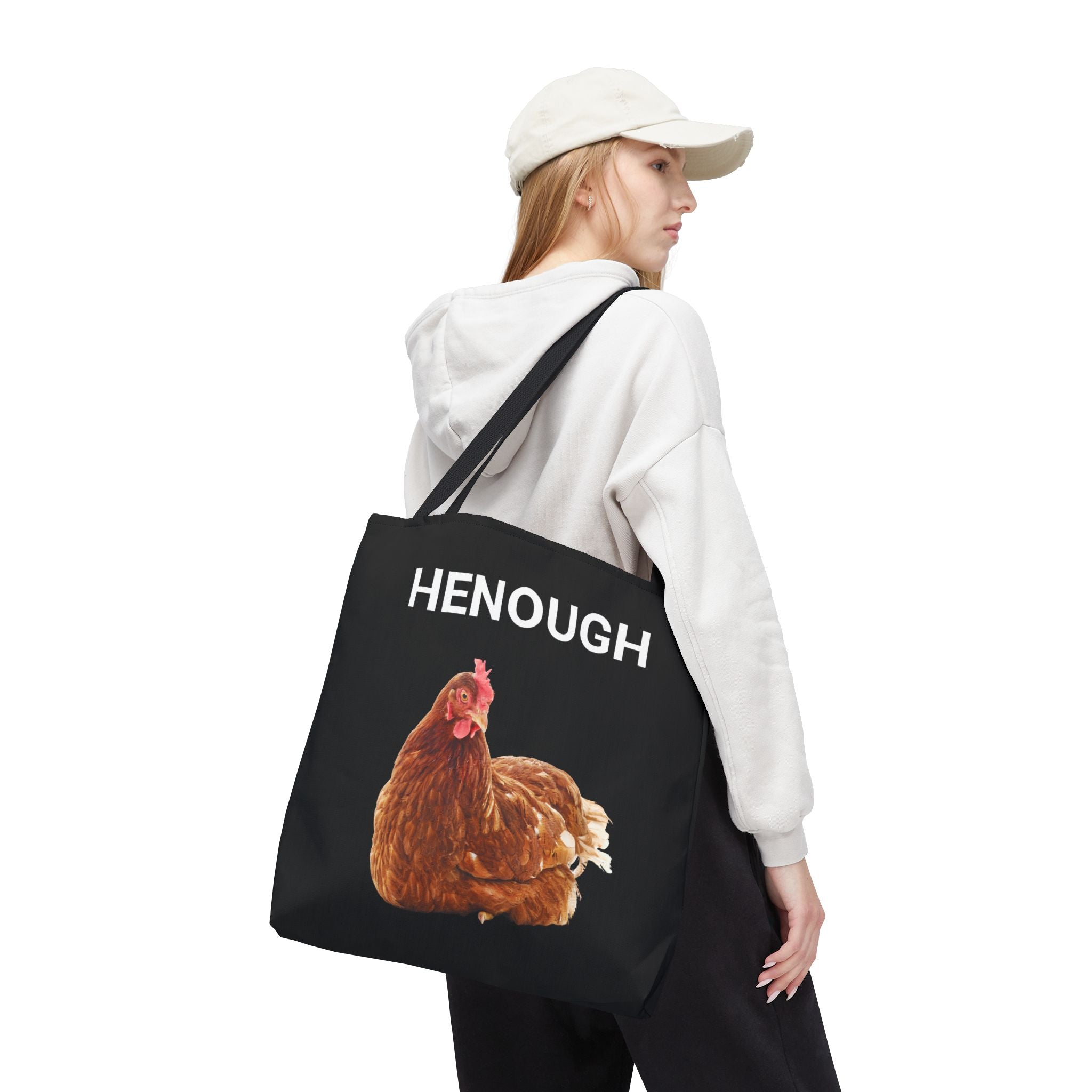 HENOUGH Chicken Tote Bag | Funny Chicken Tote | No Clucking Explaining | Farm Humor Tote Bag | Sassy Chicken Lover Gift
