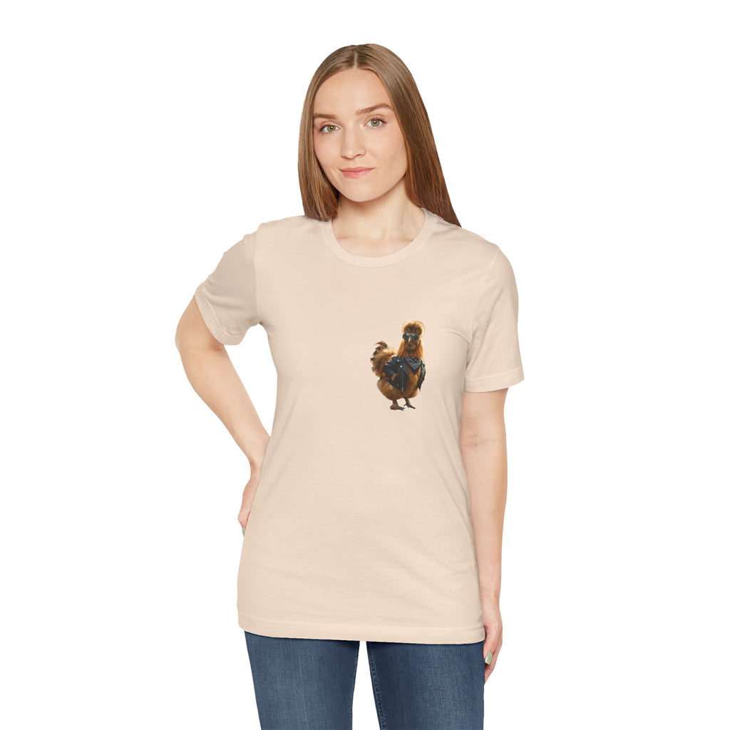Chicken Graphic Tee — Cute Rooster Front & "CLUCK IT" Slogan Back