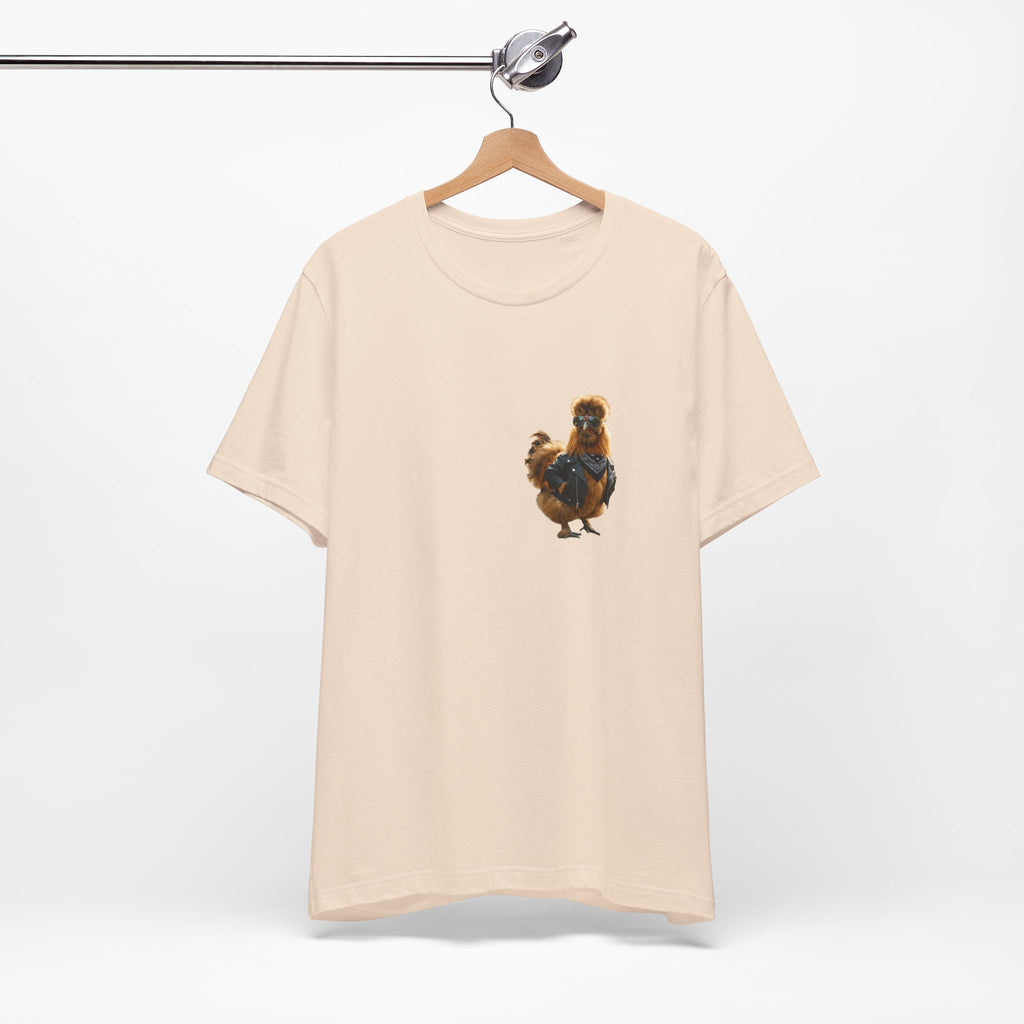 Chicken Graphic Tee — Cute Rooster Front & "CLUCK IT" Slogan Back