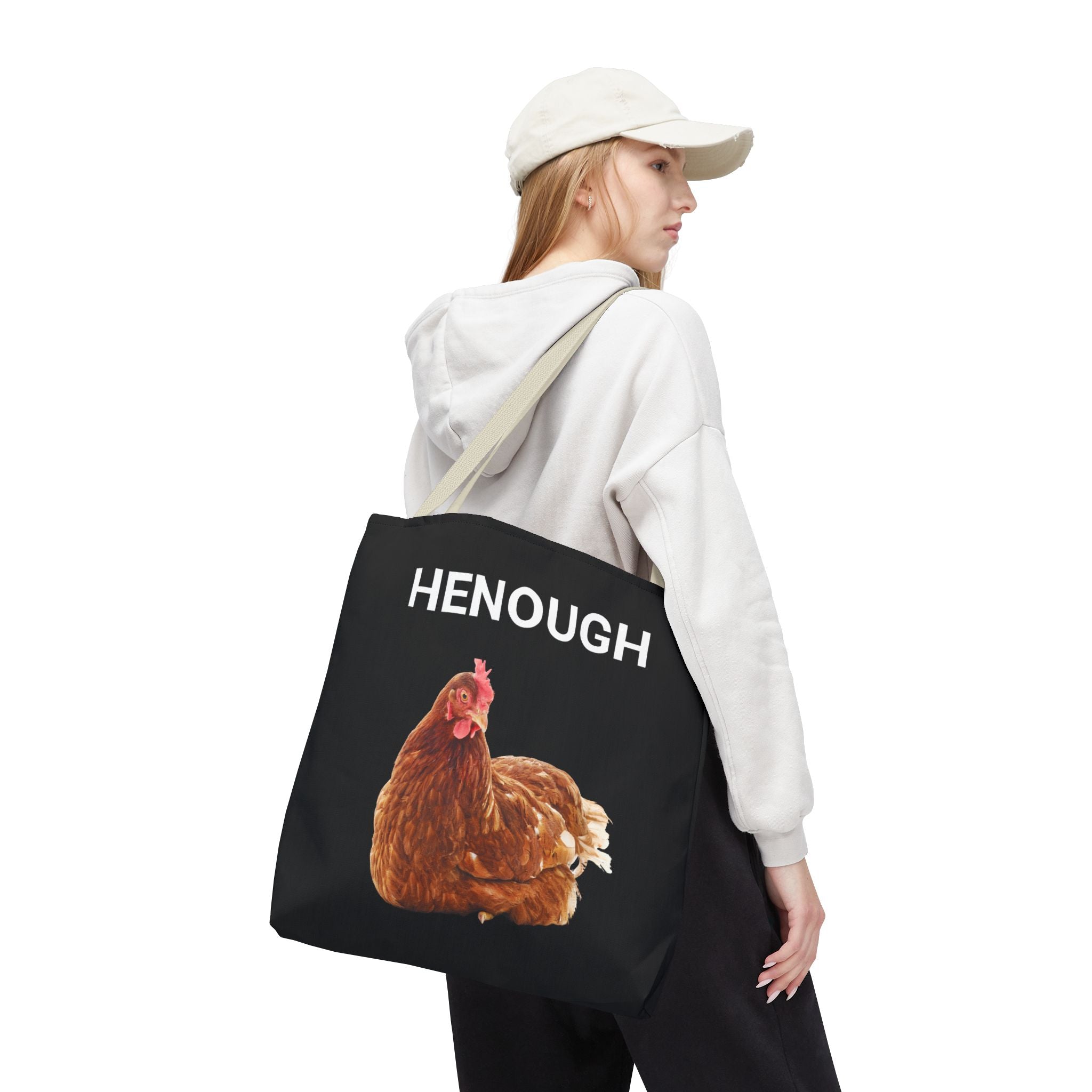 HENOUGH Chicken Tote Bag | Funny Chicken Tote | No Clucking Explaining | Farm Humor Tote Bag | Sassy Chicken Lover Gift