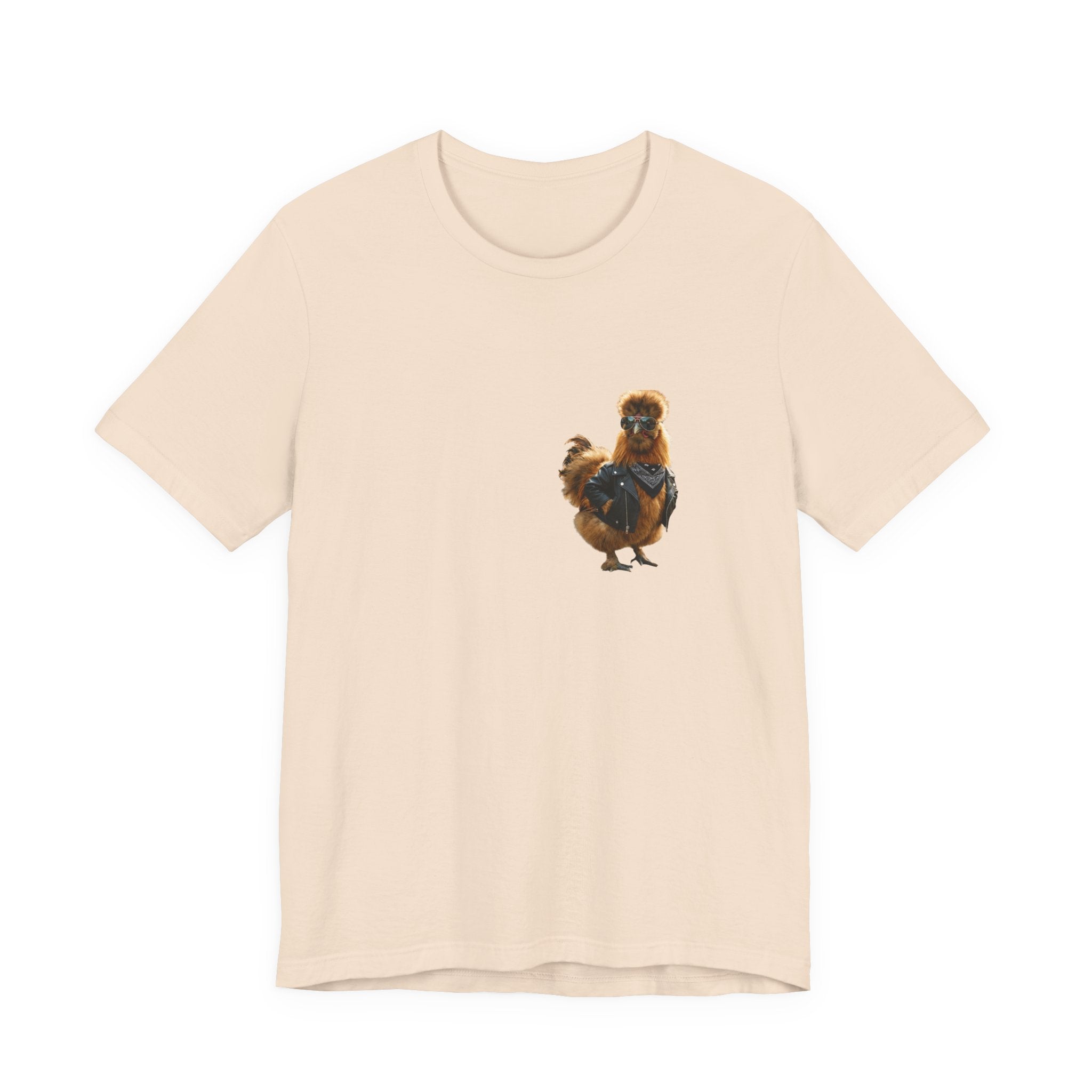 Chicken Graphic Tee — Cute Rooster Front & "CLUCK IT" Slogan Back