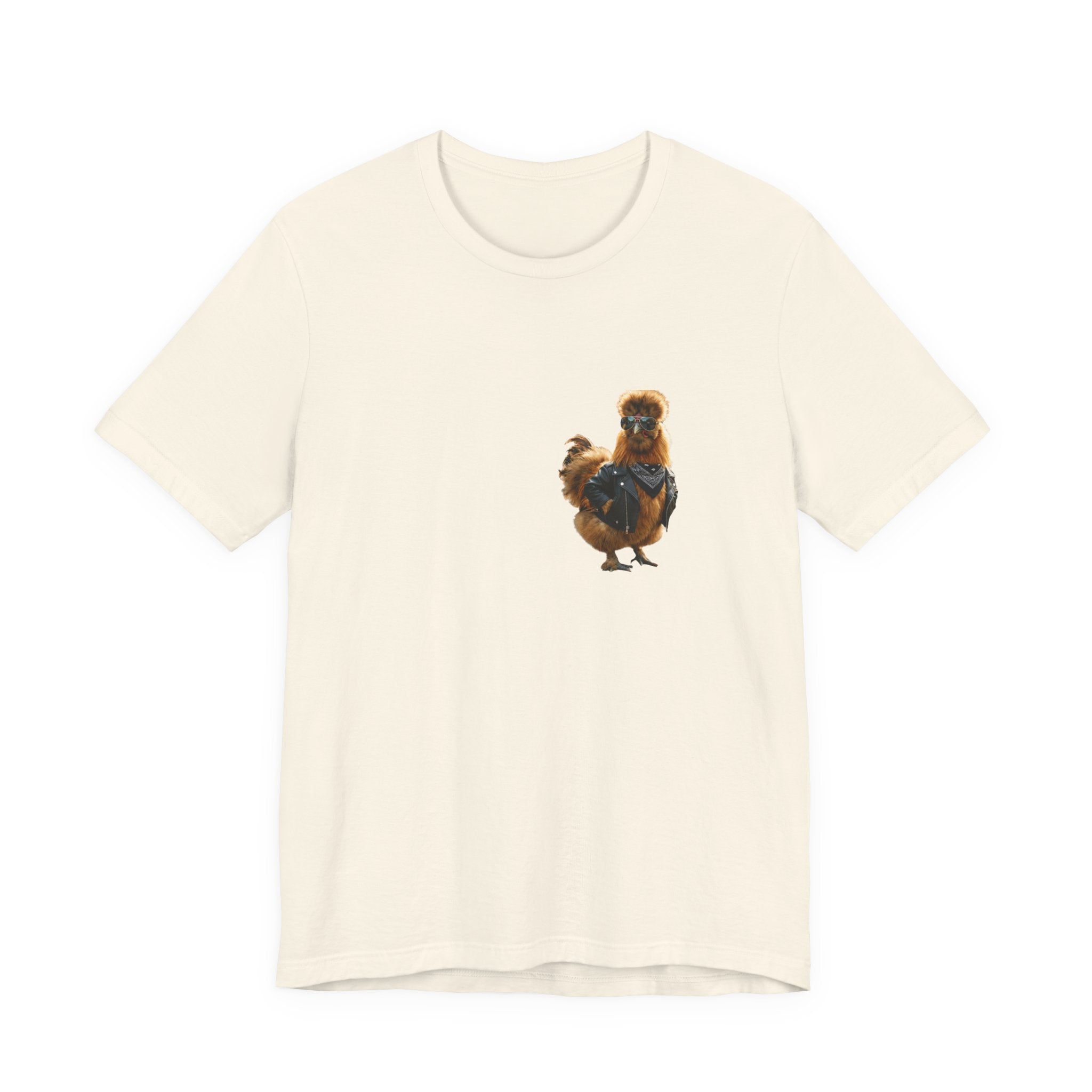 Chicken Graphic Tee — Cute Rooster Front & "CLUCK IT" Slogan Back