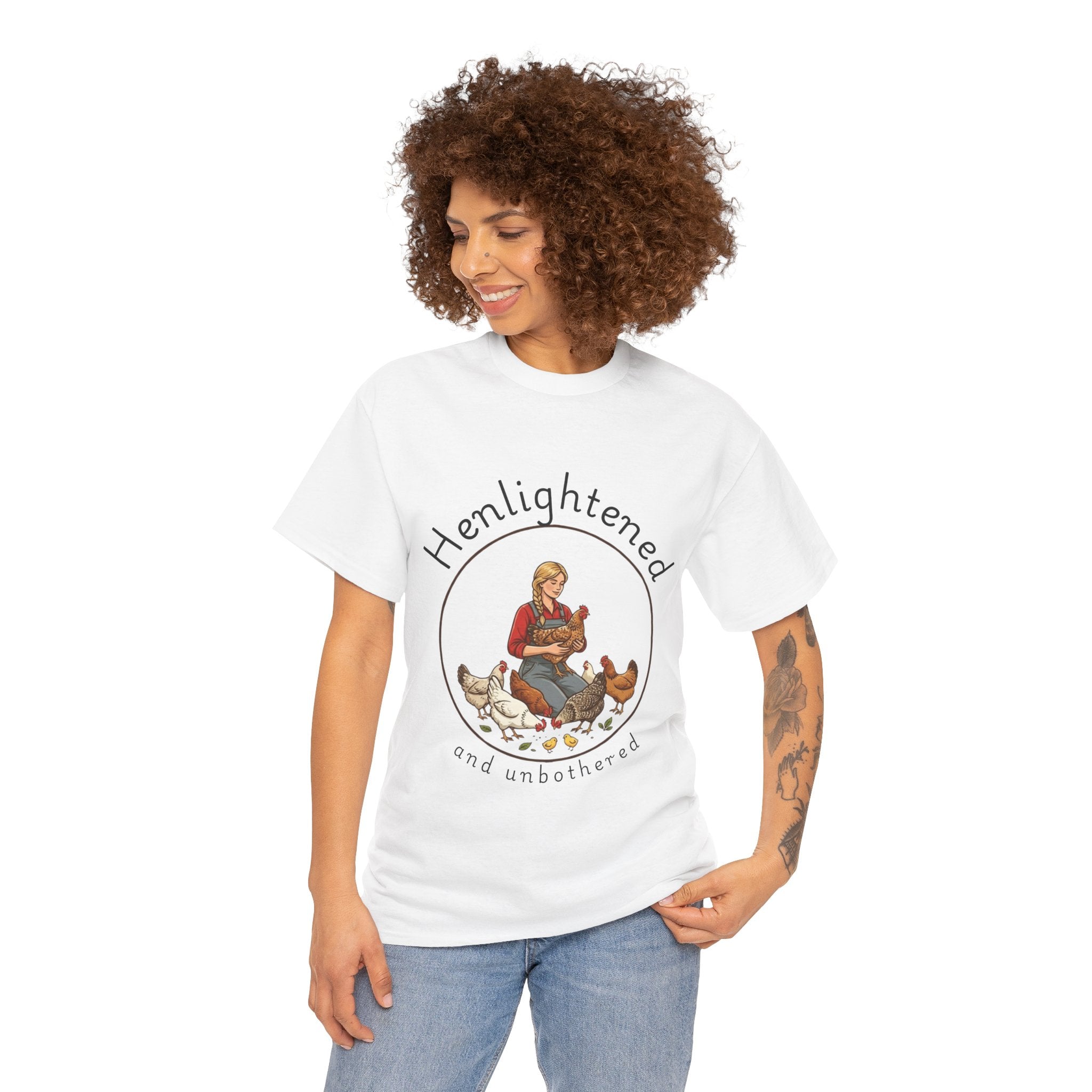 Henlightened & Unbothered™ – Chicken Lover Graphic Tee