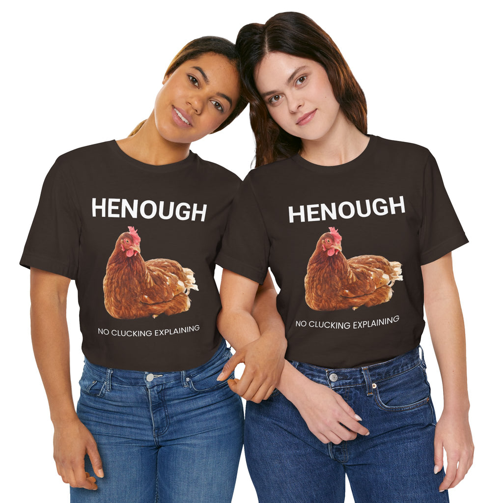 HENOUGH Chicken Shirt | Funny Chicken T-Shirt for Women | No Clucking Explaining | Farm Humor Graphic Tee | Sassy Chicken Lover Gift