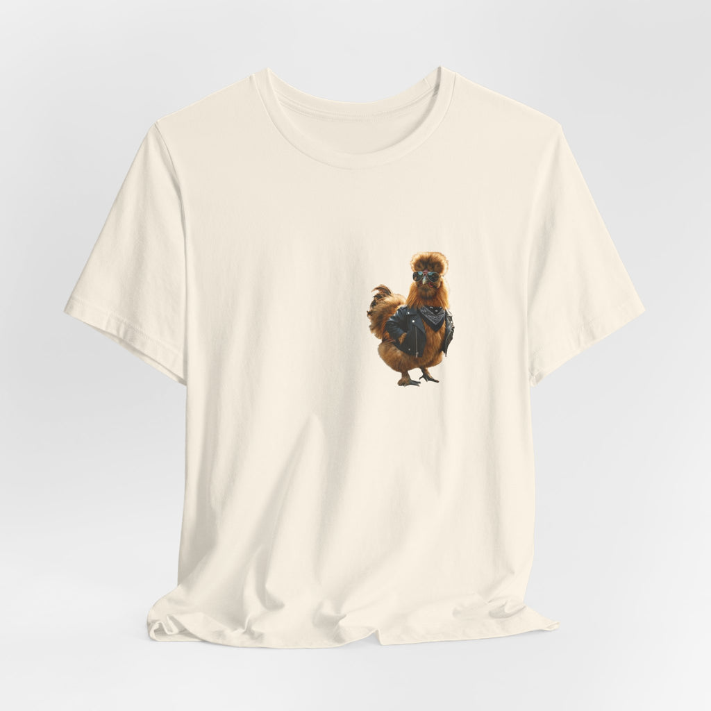 Chicken Graphic Tee — Cute Rooster Front & "CLUCK IT" Slogan Back