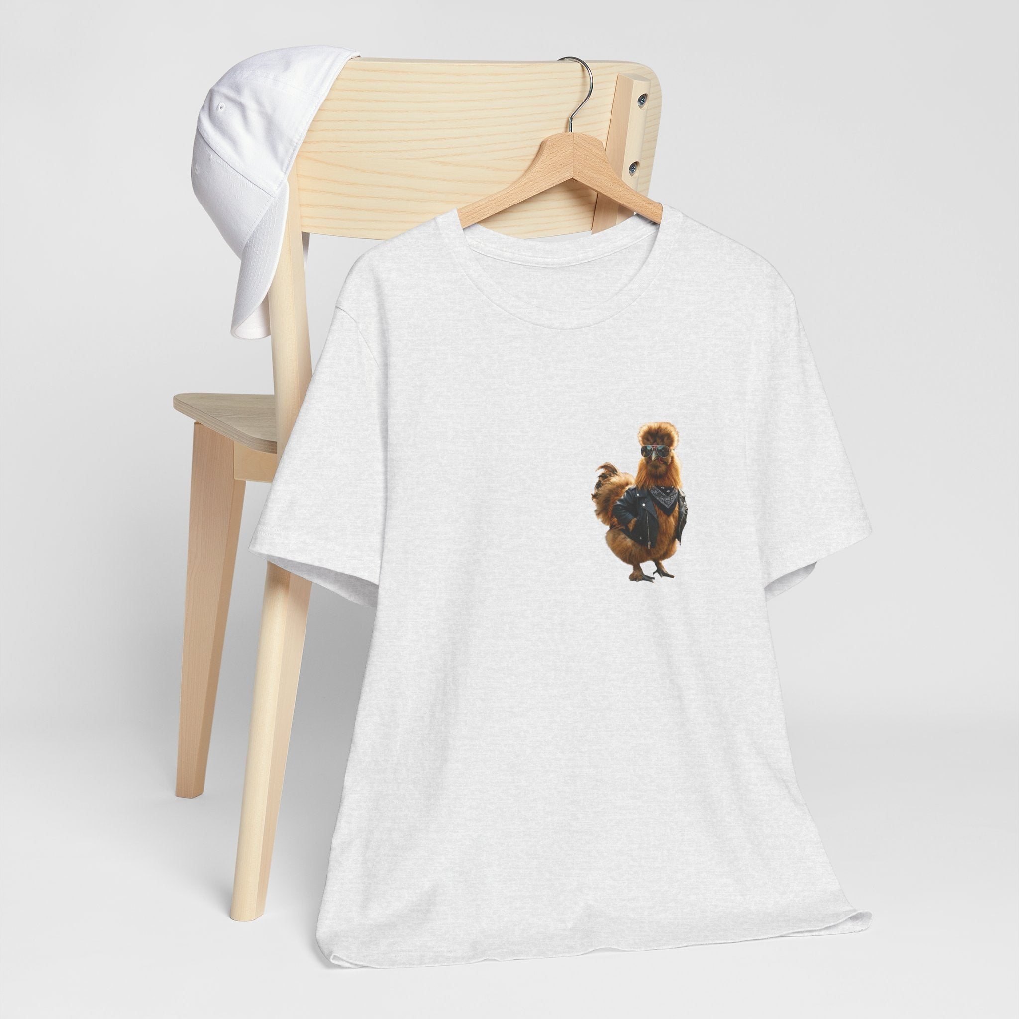 Chicken Graphic Tee — Cute Rooster Front & "CLUCK IT" Slogan Back