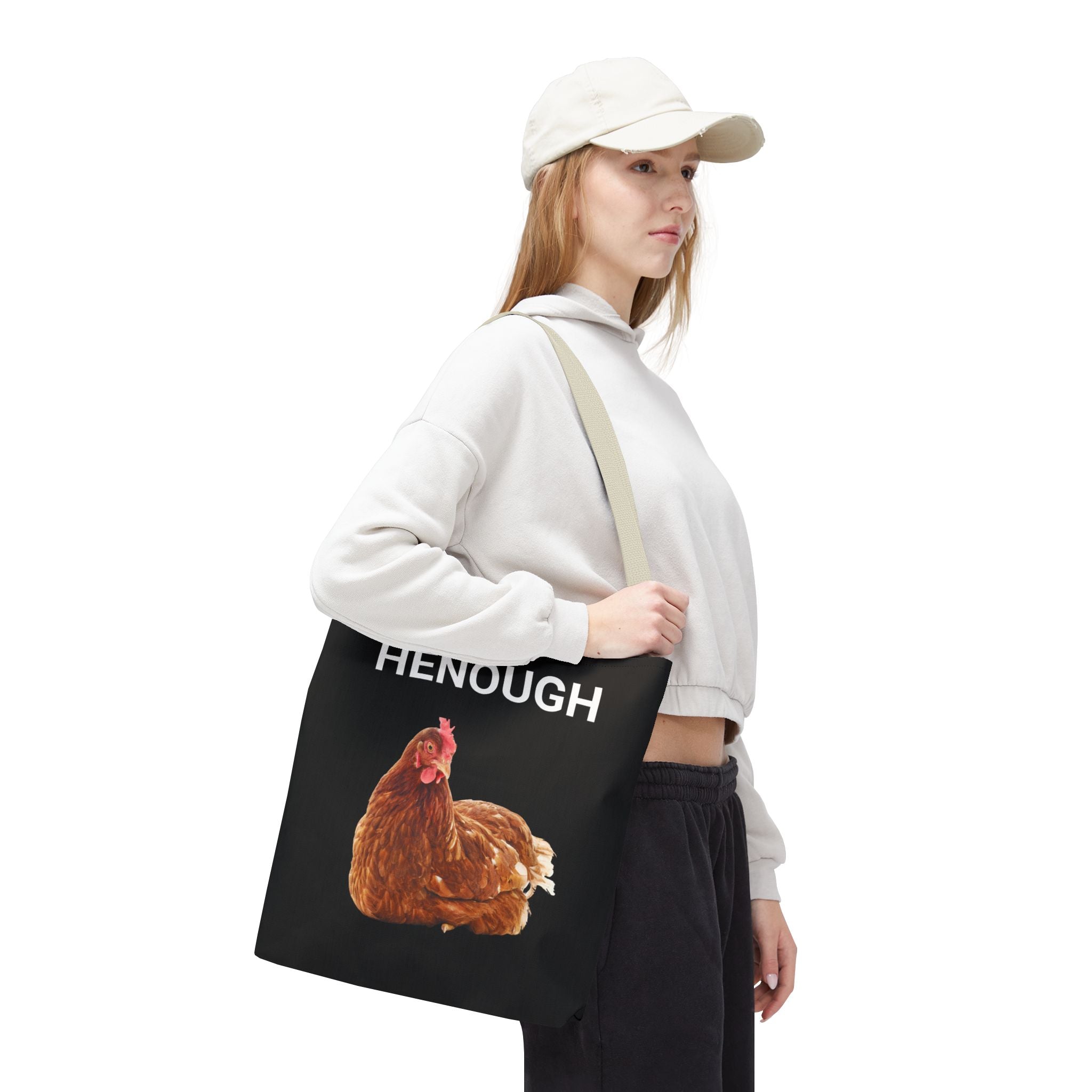 HENOUGH Chicken Tote Bag | Funny Chicken Tote | No Clucking Explaining | Farm Humor Tote Bag | Sassy Chicken Lover Gift