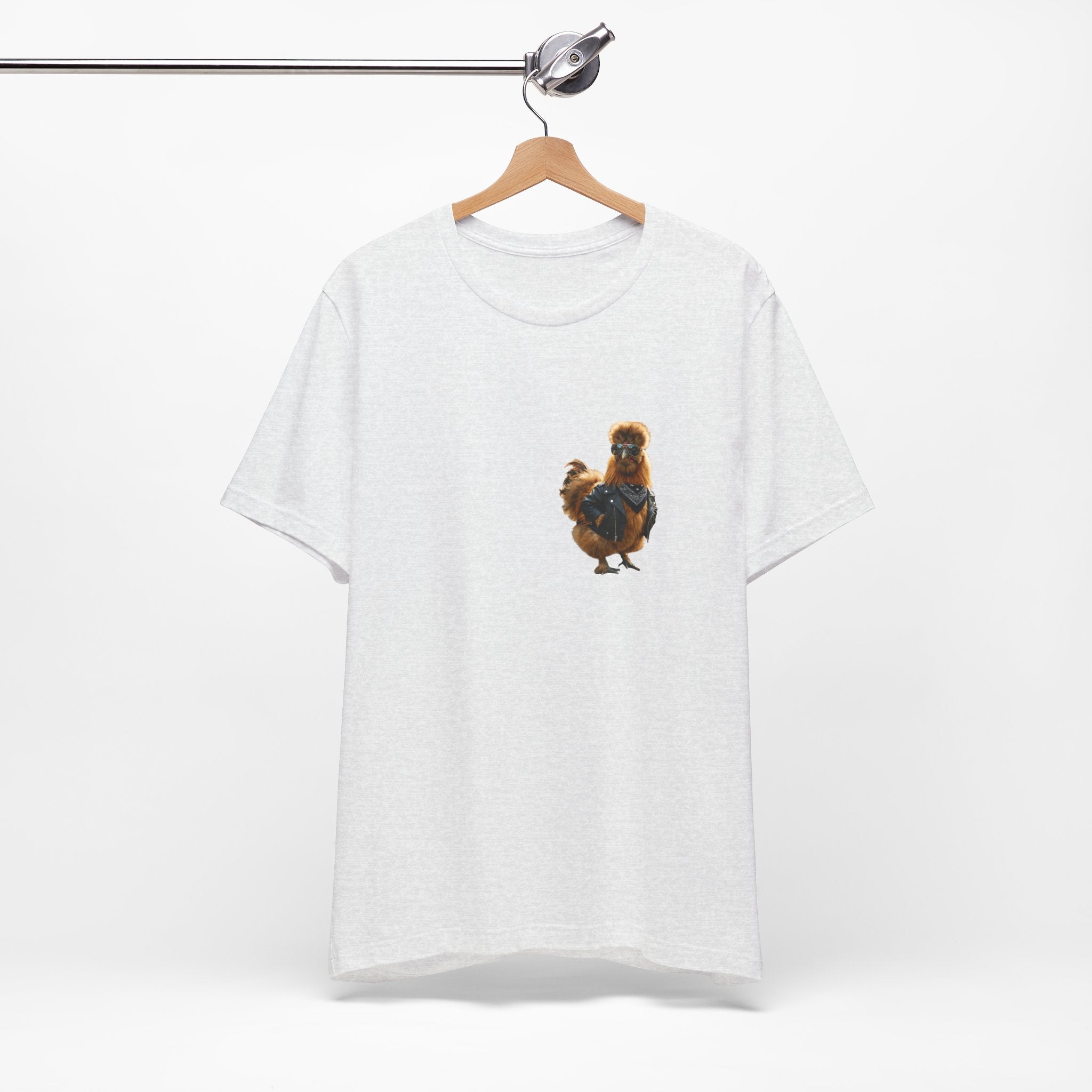 Chicken Graphic Tee — Cute Rooster Front & "CLUCK IT" Slogan Back