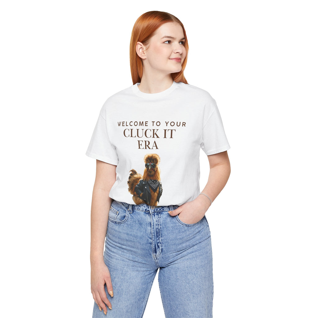 Cluck It Era Chicken Graphic Tee — Funny Farm Animal T-Shirt