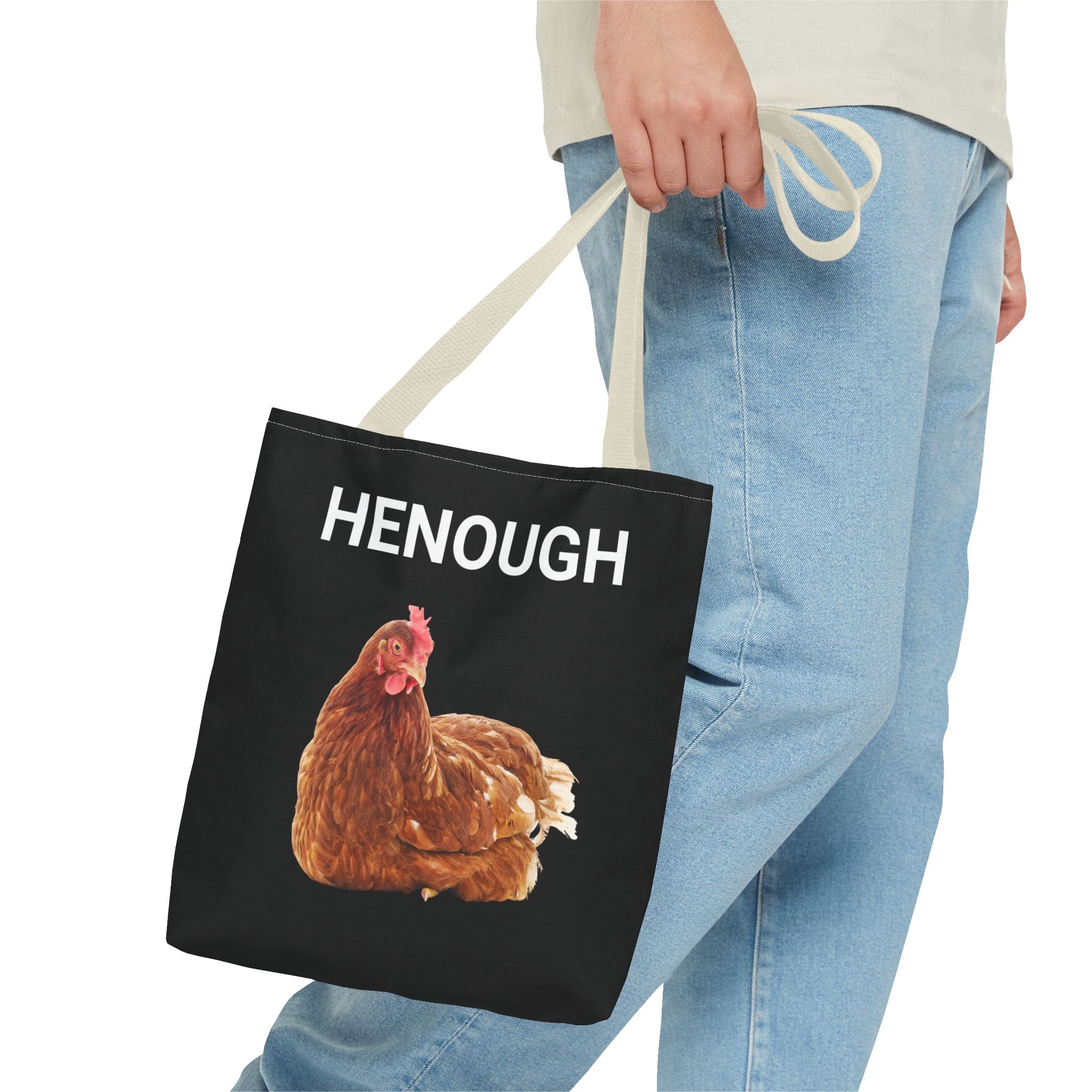 HENOUGH Chicken Tote Bag | Funny Chicken Tote | No Clucking Explaining | Farm Humor Tote Bag | Sassy Chicken Lover Gift