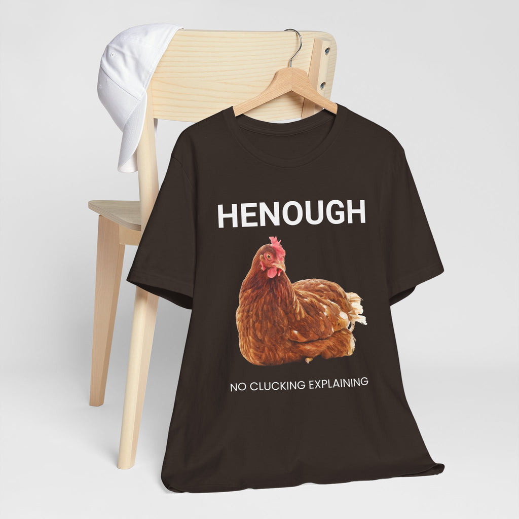 HENOUGH Chicken Shirt | Funny Chicken T-Shirt for Women | No Clucking Explaining | Farm Humor Graphic Tee | Sassy Chicken Lover Gift