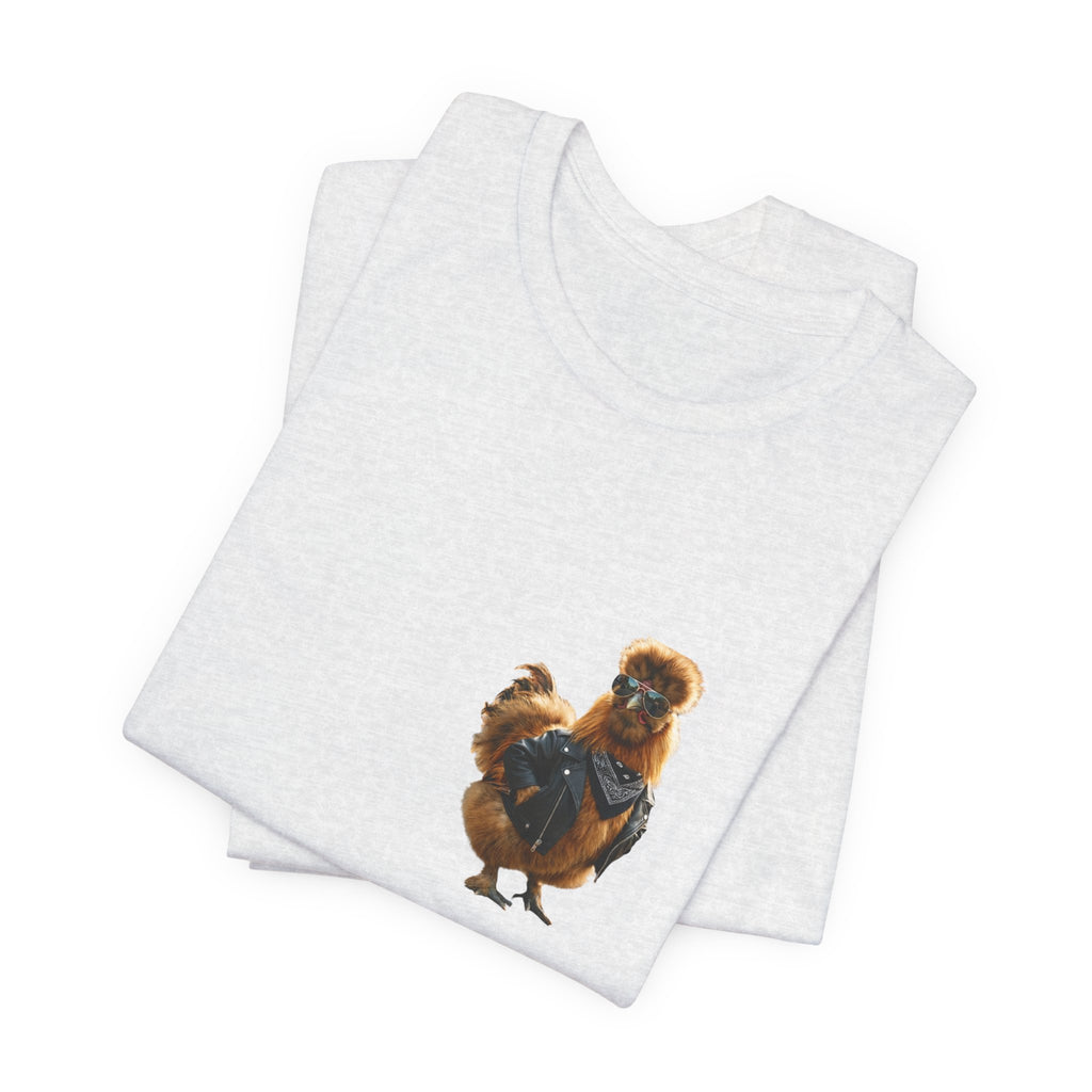 Chicken Graphic Tee — Cute Rooster Front & "CLUCK IT" Slogan Back