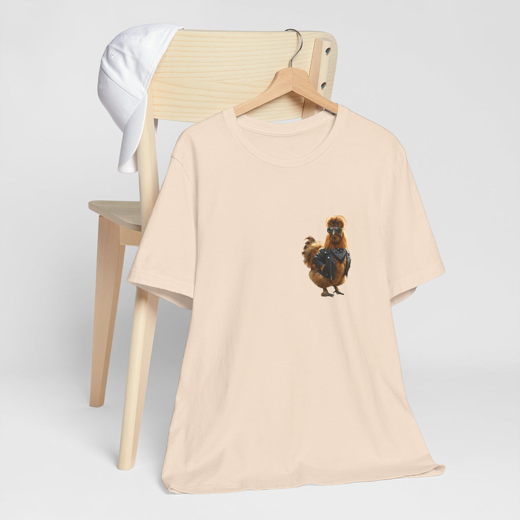 Chicken Graphic Tee — Cute Rooster Front & "CLUCK IT" Slogan Back