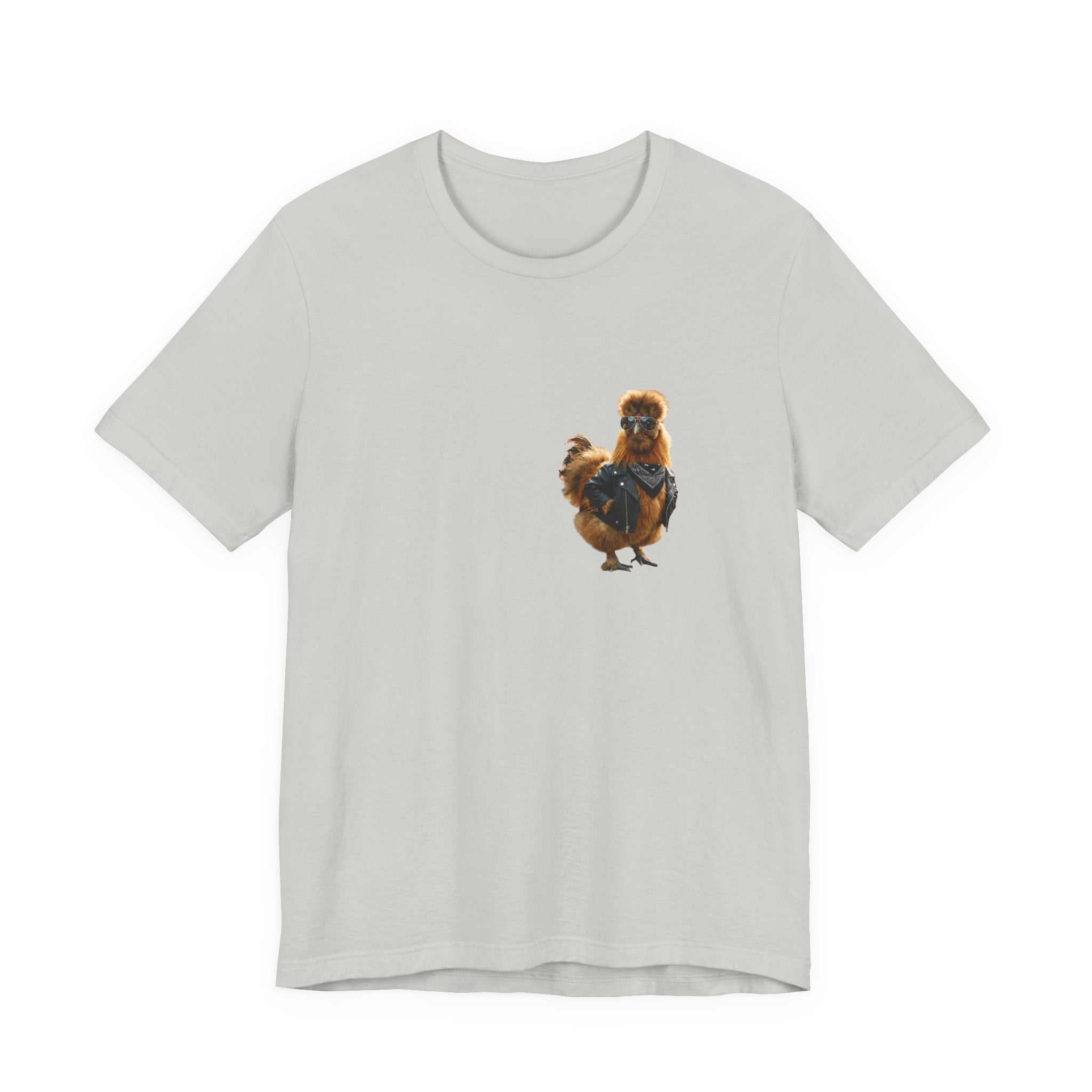 Chicken Graphic Tee — Cute Rooster Front & "CLUCK IT" Slogan Back