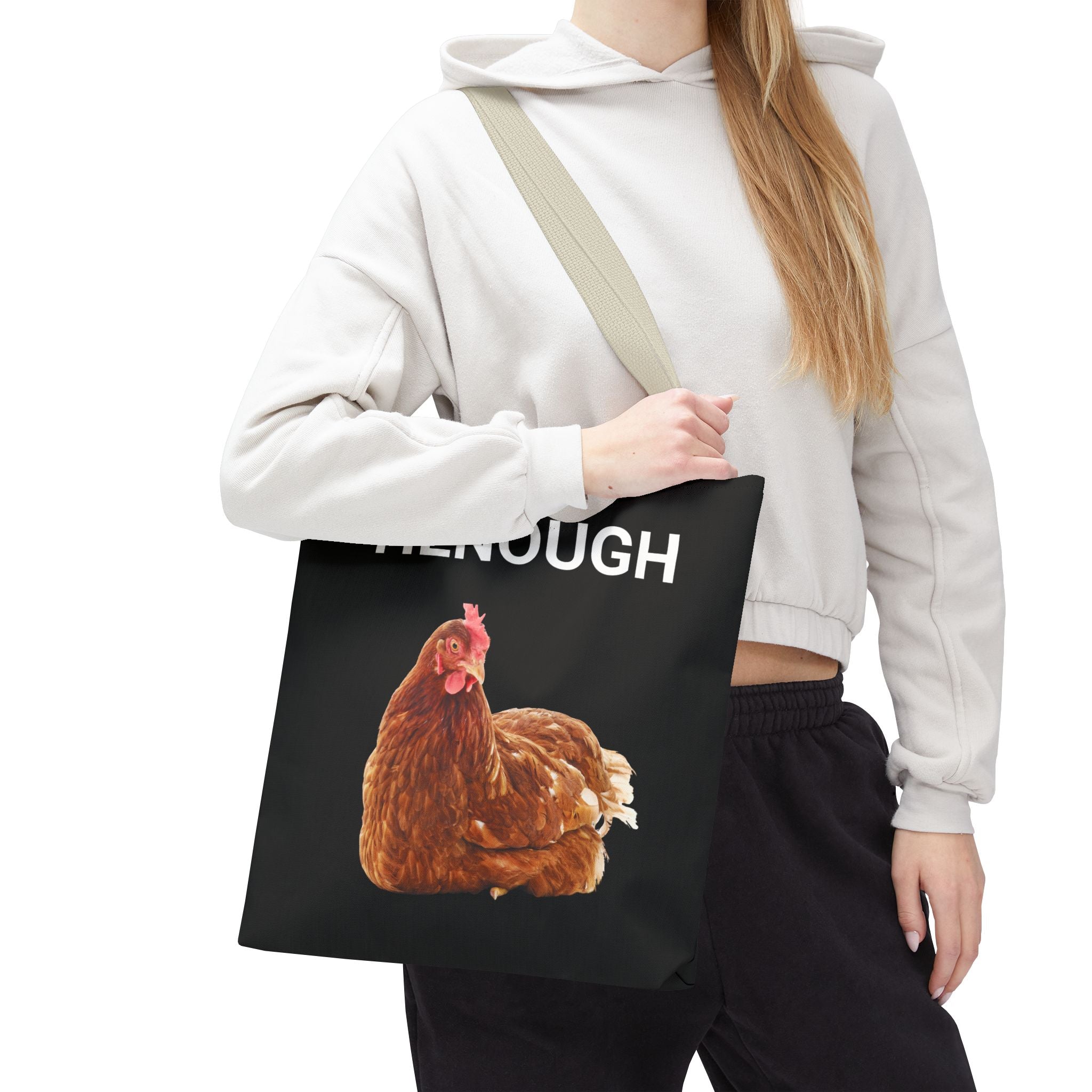 HENOUGH Chicken Tote Bag | Funny Chicken Tote | No Clucking Explaining | Farm Humor Tote Bag | Sassy Chicken Lover Gift