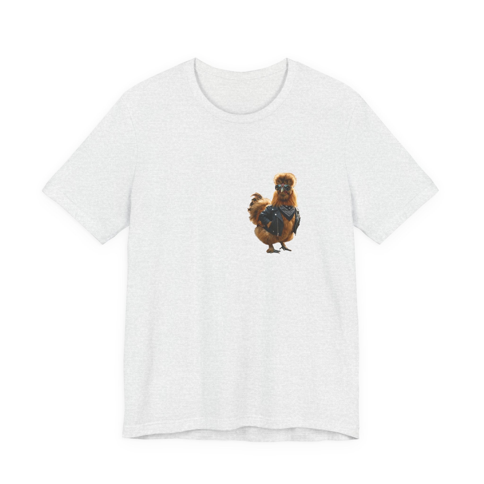 Chicken Graphic Tee — Cute Rooster Front & "CLUCK IT" Slogan Back