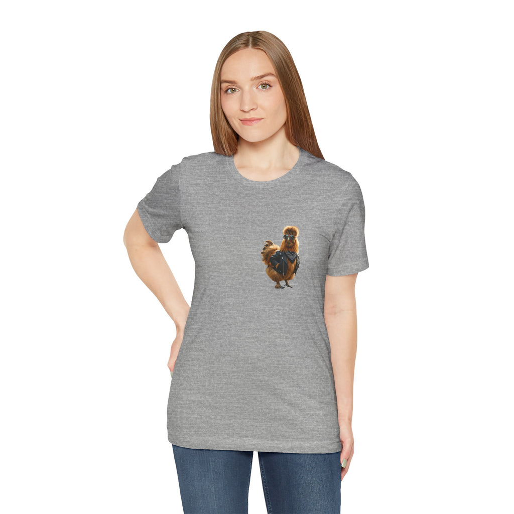Chicken Graphic Tee — Cute Rooster Front & "CLUCK IT" Slogan Back
