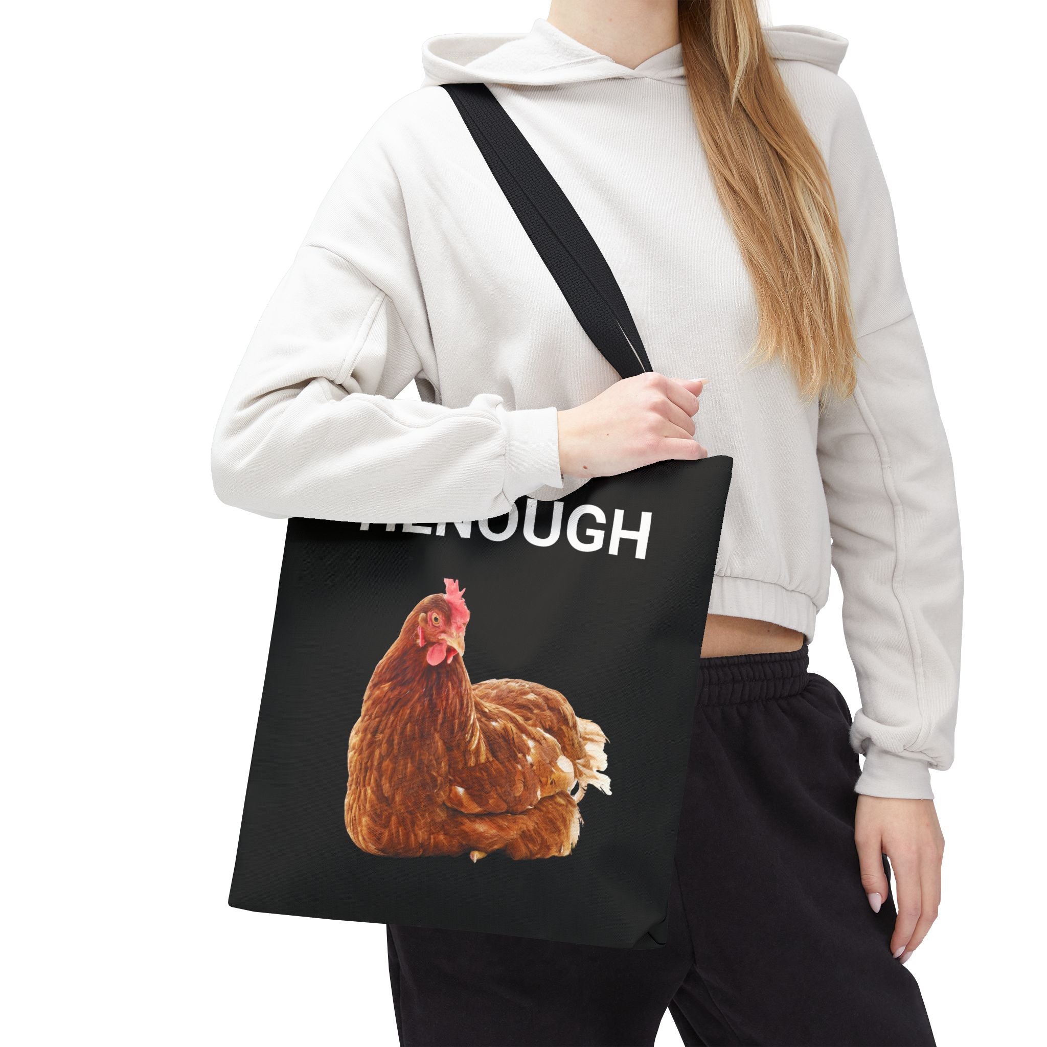 HENOUGH Chicken Tote Bag | Funny Chicken Tote | No Clucking Explaining | Farm Humor Tote Bag | Sassy Chicken Lover Gift